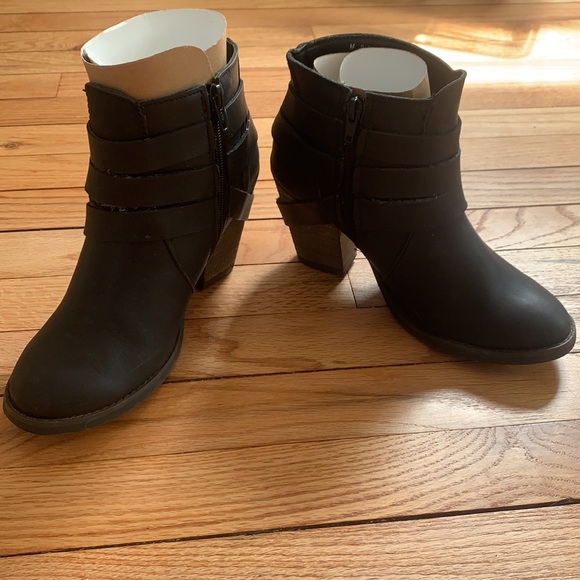 Black Leather Booties - Picture 3 of 5
